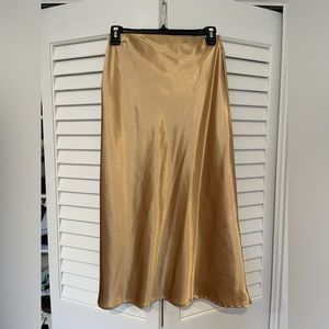 Satin midi skirt